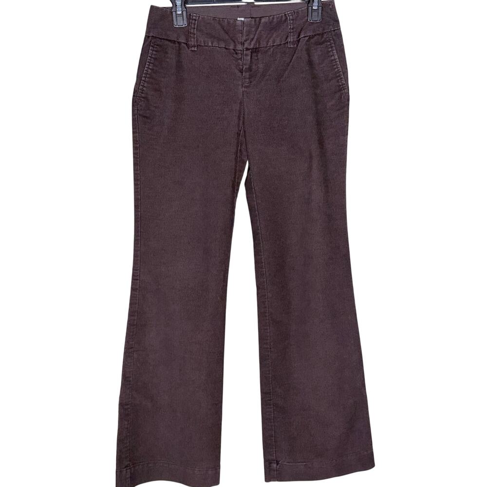 Gap Stretch Brown Corduroy Straight Leg Pants, Women's Size 0